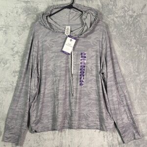 NWT New Favorite Soft Pullover Gray Camo Lightweight Hoodie Size XXL